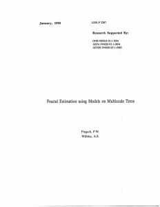 Fractal  Estimation  using  Models  on ... January,  1995 Research  Supported  By: LIDS-P 2287
