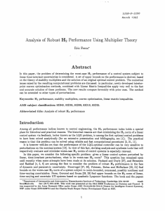 H Performance  Using  Multiplier  Theory Abstract 2