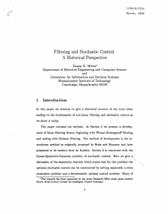 Filtering  and  Stochastic  Control: