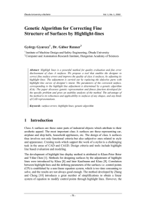 Genetic Algorithm for Correcting Fine Structure of Surfaces by Highlight-lines György Gyurecz