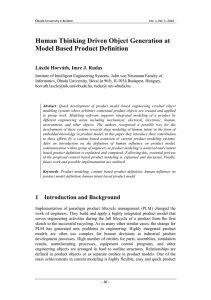 Human Thinking Driven Object Generation at Model Based Product Definition