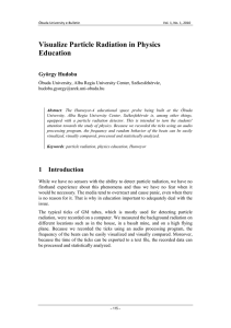 Visualize Particle Radiation in Physics Education György Hudoba