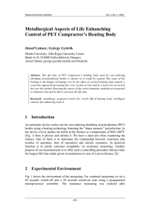 Metallurgical Aspects of Life Enhanching Control of PET Compractor’s Heating Body