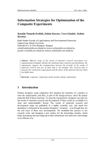Information Strategies for Optimization of the Composite Experiments Kertész