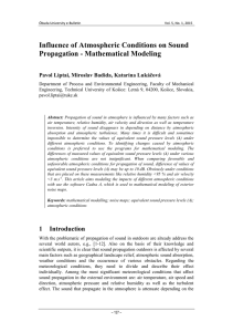 Influence of Atmospheric Conditions on Sound Propagation - Mathematical Modeling