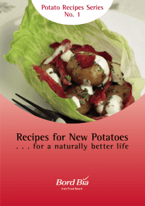 Recipes for New Potatoes Potato Recipes Series No. 1