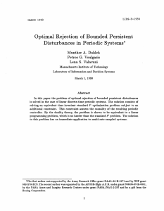 Optimal  Rejection Disturbances  in  Periodic  Systems*