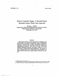 A  Bounded-Input Bounded-Output  Worst-Case  Approach