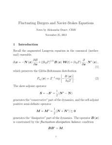 Fluctuating Burgers and Navier-Stokes Equations