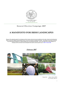 A MANIFESTO FOR IRISH LANDSCAPES