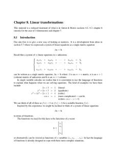 Chapter 8. Linear transformations