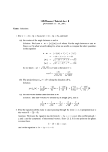 1S2 (Timoney) Tutorial sheet 4 [November 14 – 19, 2007] Name: Solutions