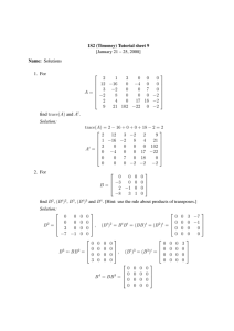 1S2 (Timoney) Tutorial sheet 9 [January 21 – 25, 2008] Name: Solutions