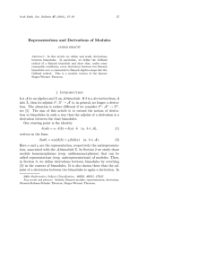 Representations and Derivations of Modules