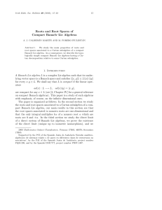 Roots and Root Spaces of Compact Banach–Lie Algebras