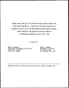 Geology  along  a  Margin  of ... north-central Mexico:  roadlog  and  field-stop  discussions ...