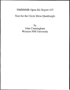 NMBMMR Open-file Report 435 Text  for  the Circle Mesa Quadrangle