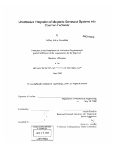 Unobtrusive  Integration  of Magnetic  Generator  Systems ... Common  Footwear ARCHIVES