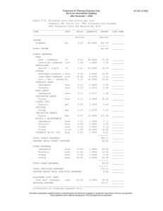 Projections for Planning Purposes Only B-1241 (C1&amp;2) after November 1, 2006