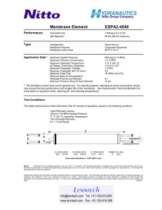 Membrane Element ESPA2-4040 Performance: