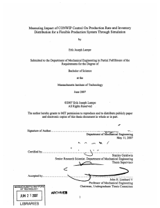 Measuring  Impact  of CONWIP  Control  On... Distribution for  a Flexible  Production  System Through ...