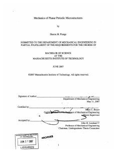 Mechanics  of Planar Periodic Microstructures