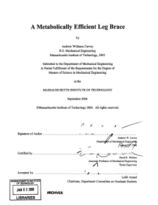 A Metabolically  Efficient  Leg  Brace