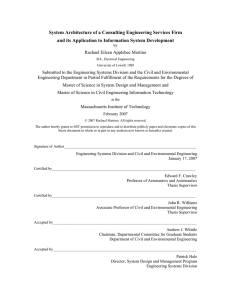 System Architecture of a Consulting Engineering Services Firm