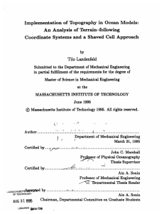 Implementation  of  Topography  in  Ocean ... An  Analysis  of  Terrain-following