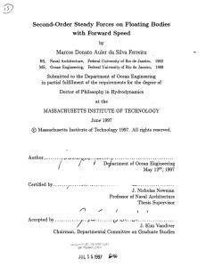 Second-Order  Steady  Forces  on  Floating ... with  Forward  Speed