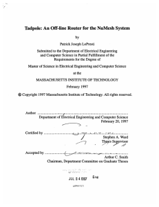 Tadpole:  An Off-line  Router for the NuMesh ...