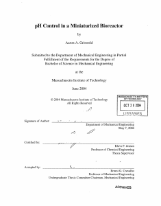 pH Control in a Miniaturized Bioreactor