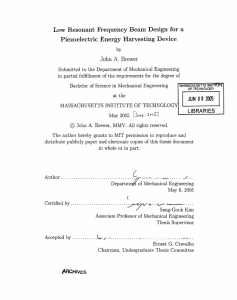 Piezoelectric  Energy Harvesting Device