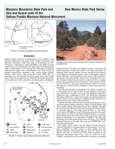 Manzano Mountains State Park and New Mexico State Park Series