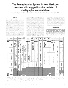 The Pennsylvanian System in New Mexico— stratigraphic nomenclature