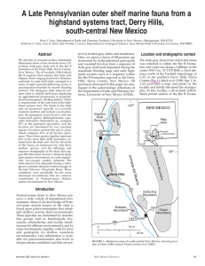 Abstract Location and stratigraphic context