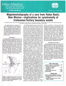 Magnetostratigraphy of a core lrom Raton Basin,