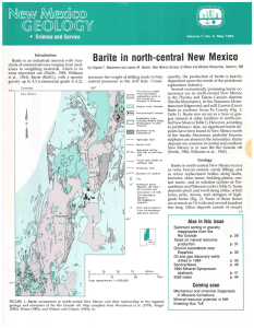 New Mexico in north-central Barite