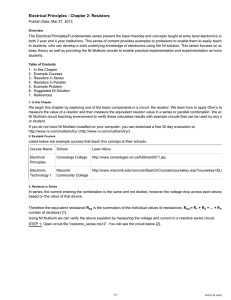 Electrical Principles - Chapter 2: Resistors