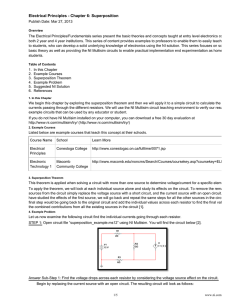 Electrical Principles - Chapter 6: Superposition