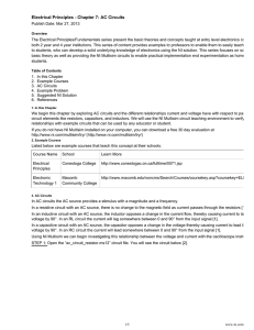 Electrical Principles - Chapter 7: AC Circuits