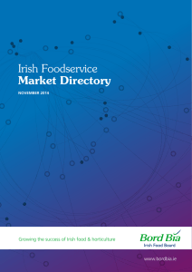 Irish Foodservice Market Directory Growing the success of Irish food &amp; horticulture www.bordbia.ie
