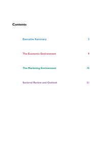 Contents Executive Summary 3 The Economic Environment