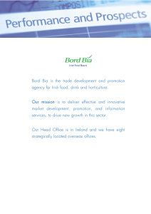 Bord Bia is the trade development and promotion
