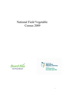 National Field Vegetable Census 2009 1