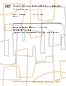 Adaptive Kernel Methods Using the Balancing Principle Technical Report