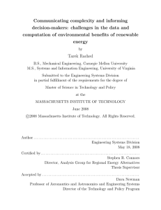 Communicating complexity and informing decision-makers: challenges in the data and