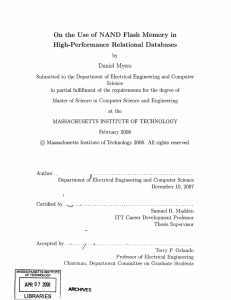 On  the  Use  of  NAND ... High-Performance  Relational  Databases Daniel  Myers