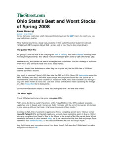 Ohio State's Best and Worst Stocks of Spring 2008 Jonas Elmerraji