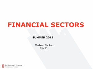 FINANCIAL SECTORS  SUMMER 2015 Graham Tucker